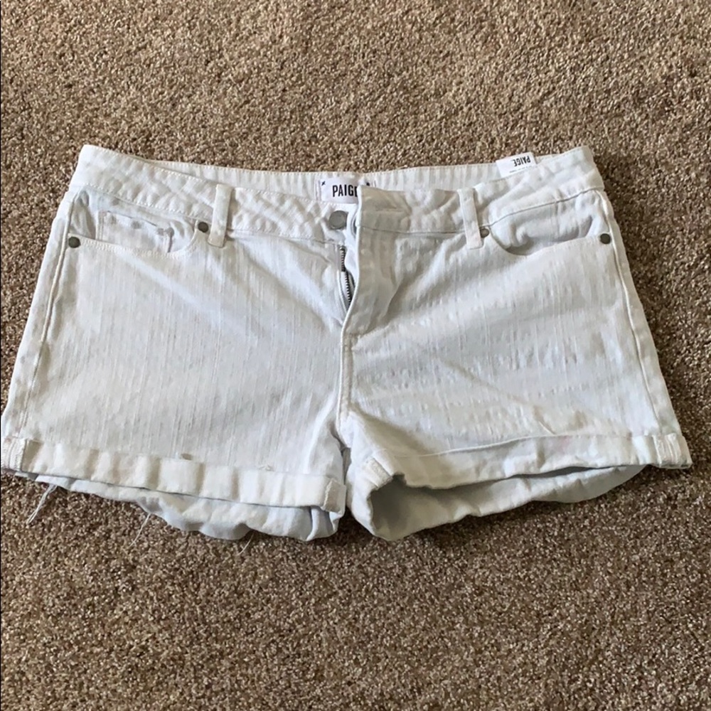 White Paige denim shorts